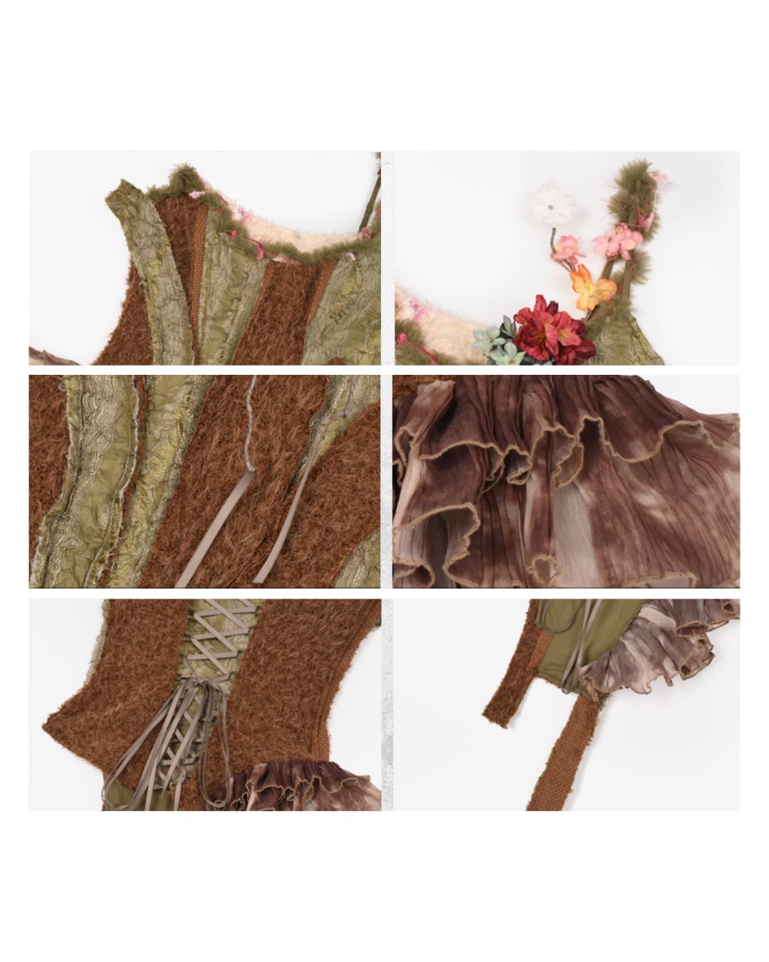 Forest Spirit One Shoulder Mini Dress　DR032