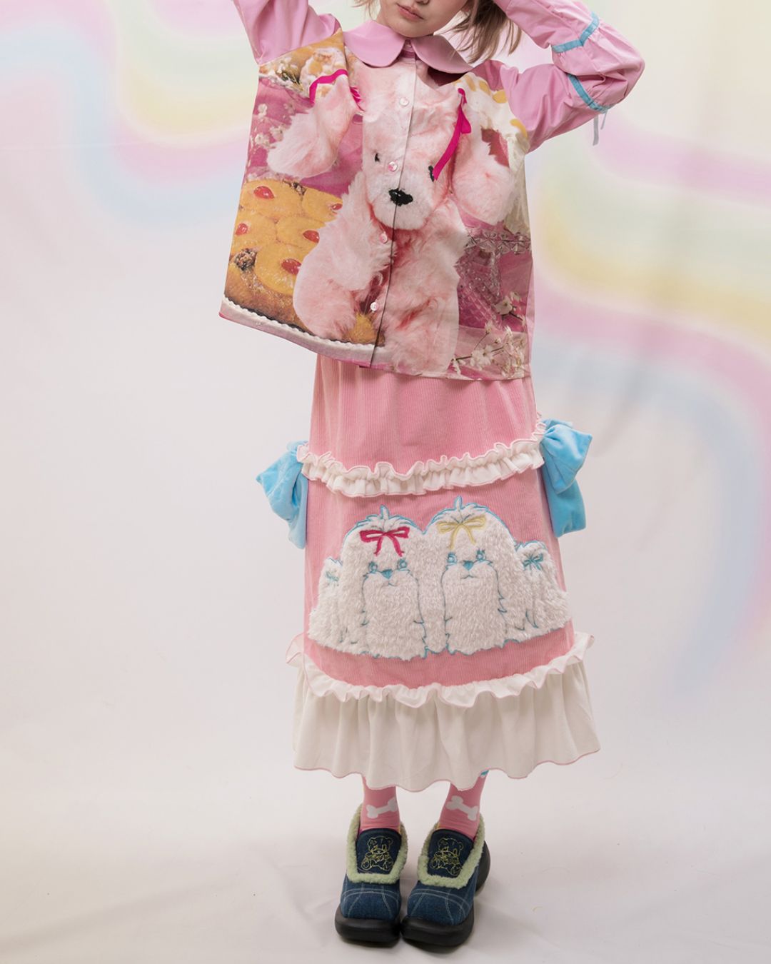 Frill Corduroy Skirt　BT022