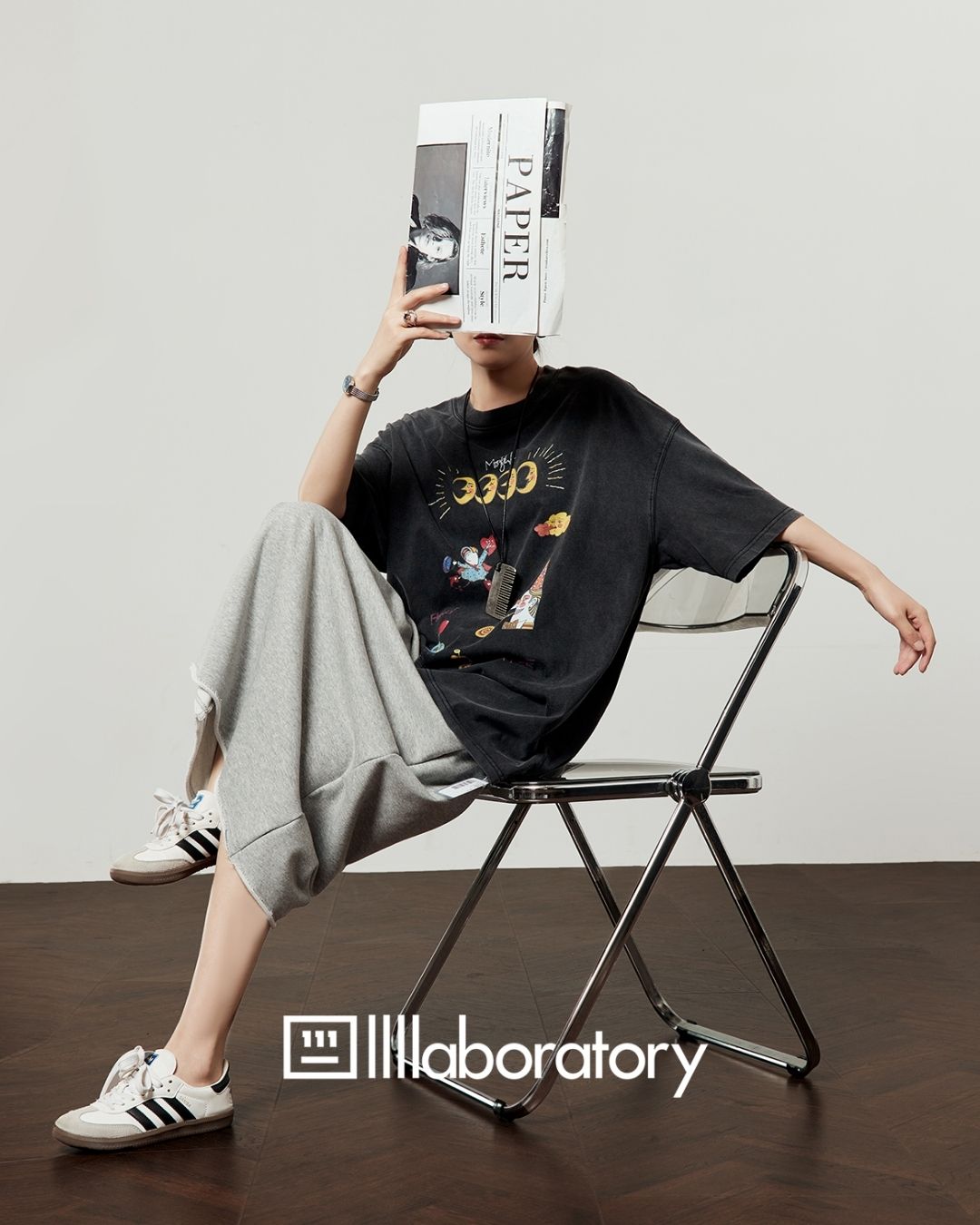 Multi-print Oversized T-shirt　TP057