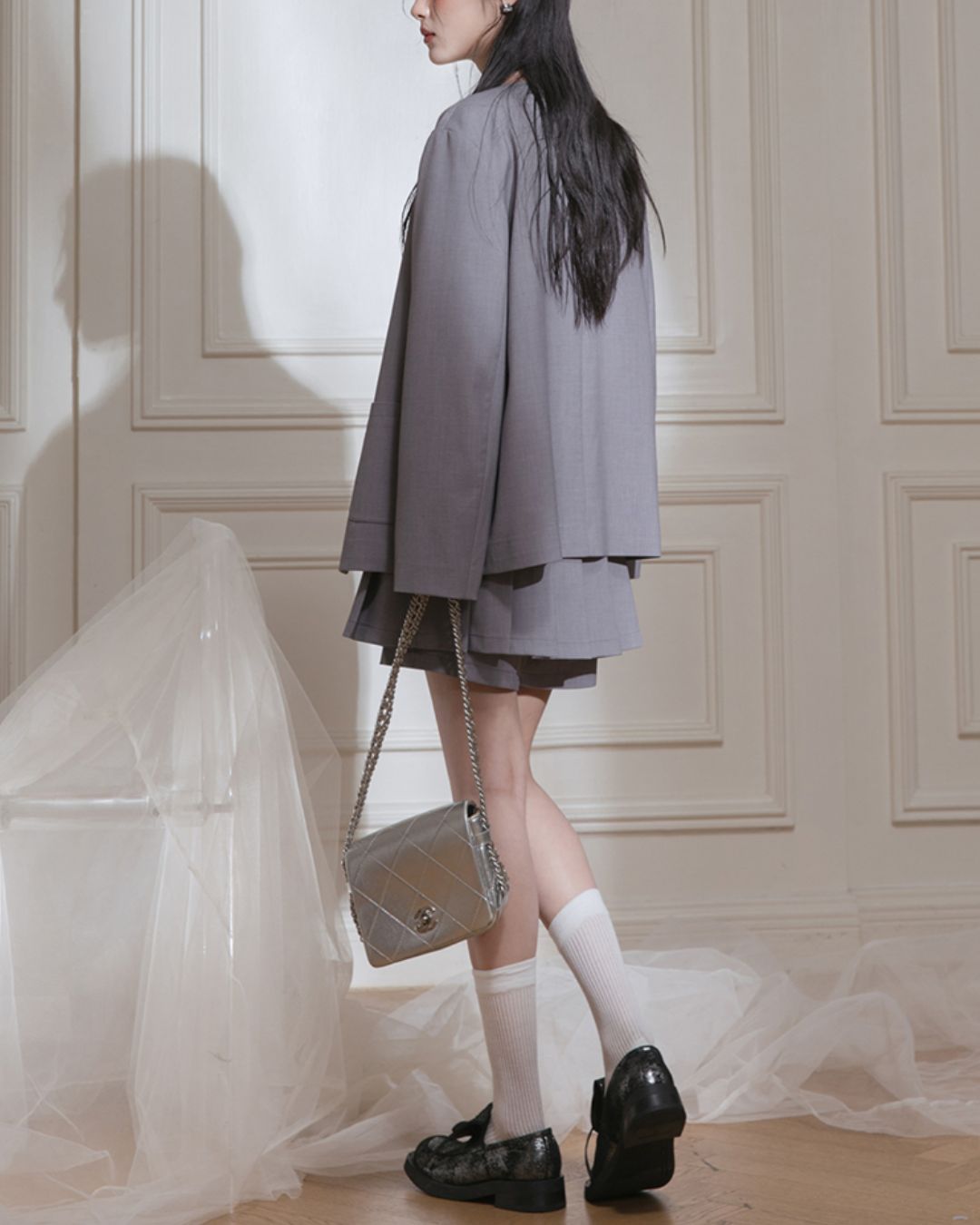 Chinese Style Jacket & Grey Two-piece　TP023