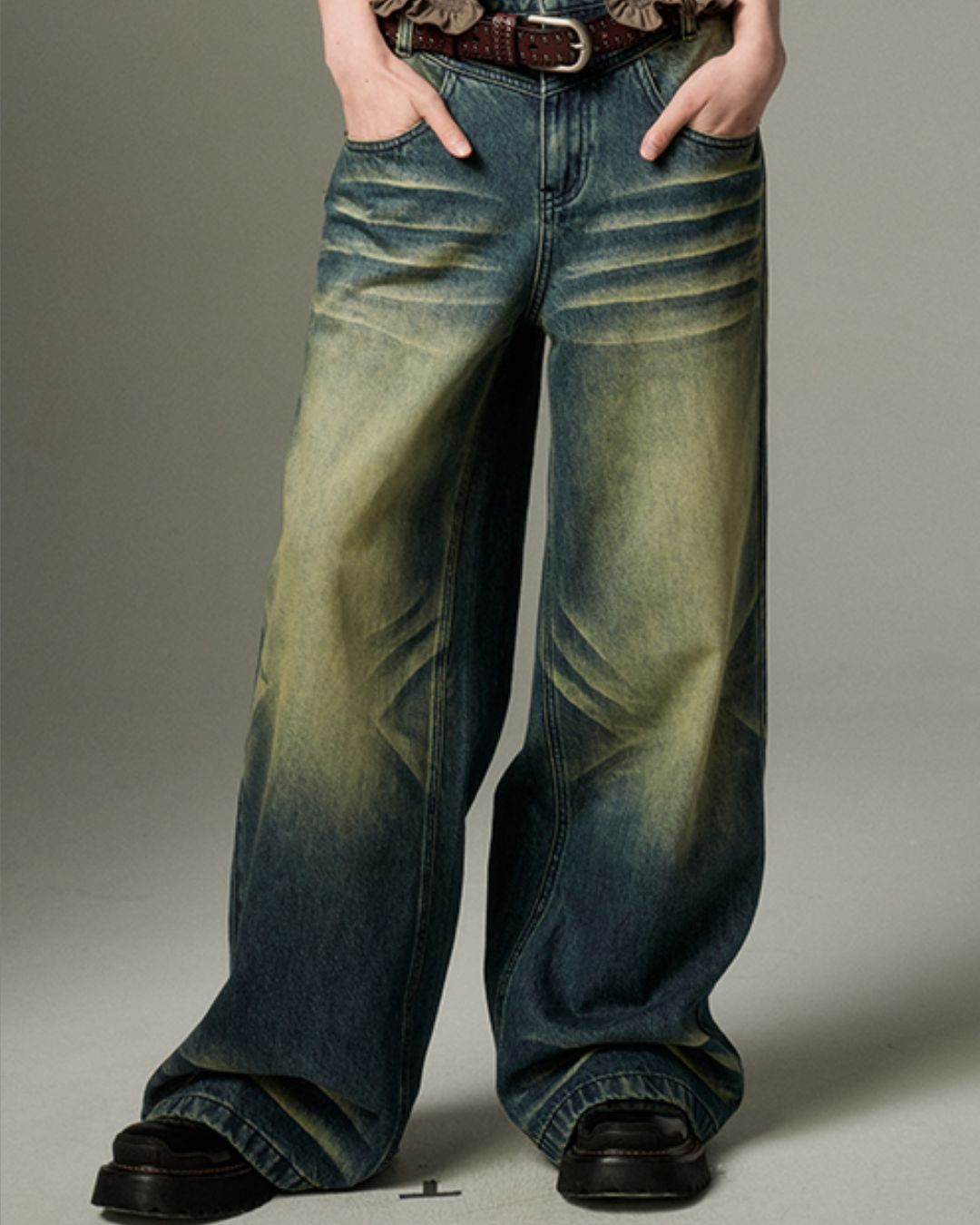 Vintage Wide Denim Pants　BT004