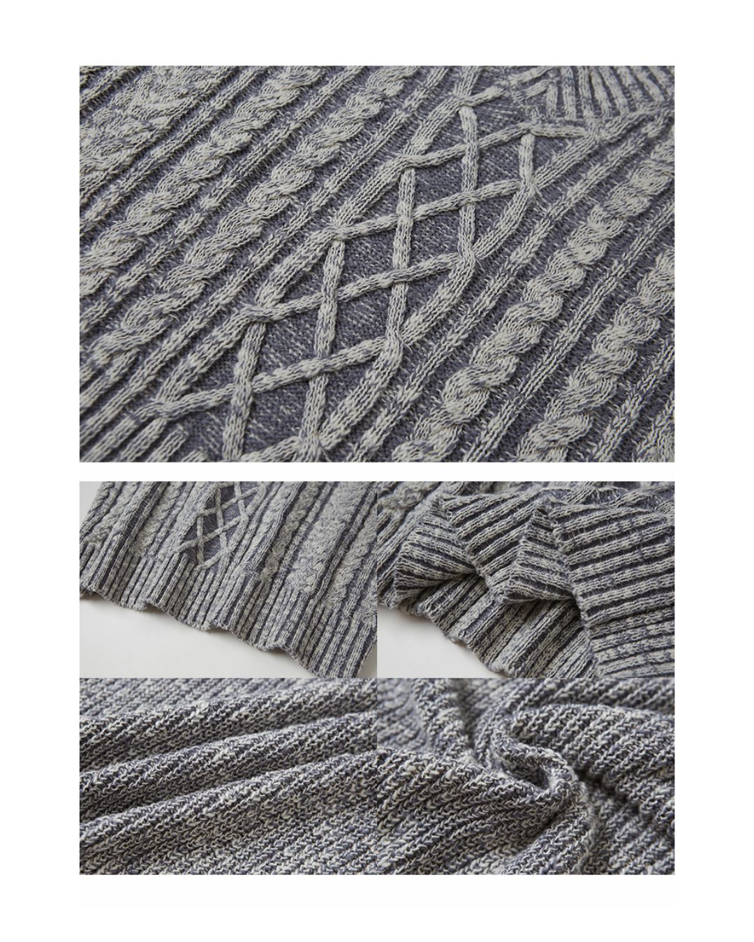 V-neck Cable Knit Vest　TP004