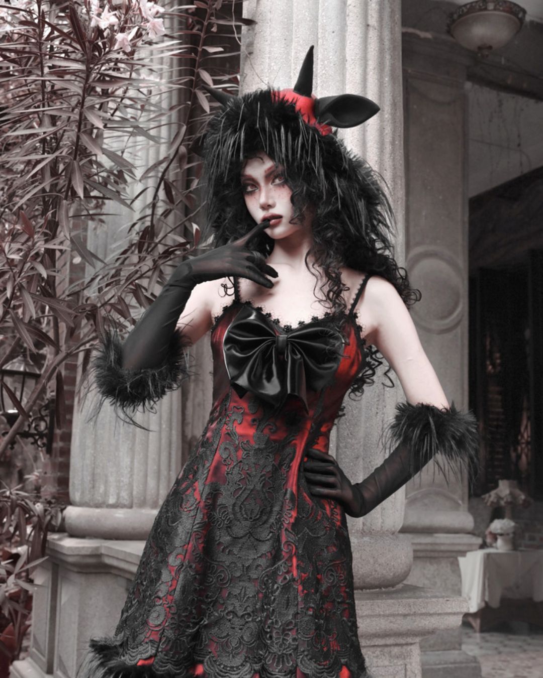 Sheep Horn And Ear Fur Hat　AC008