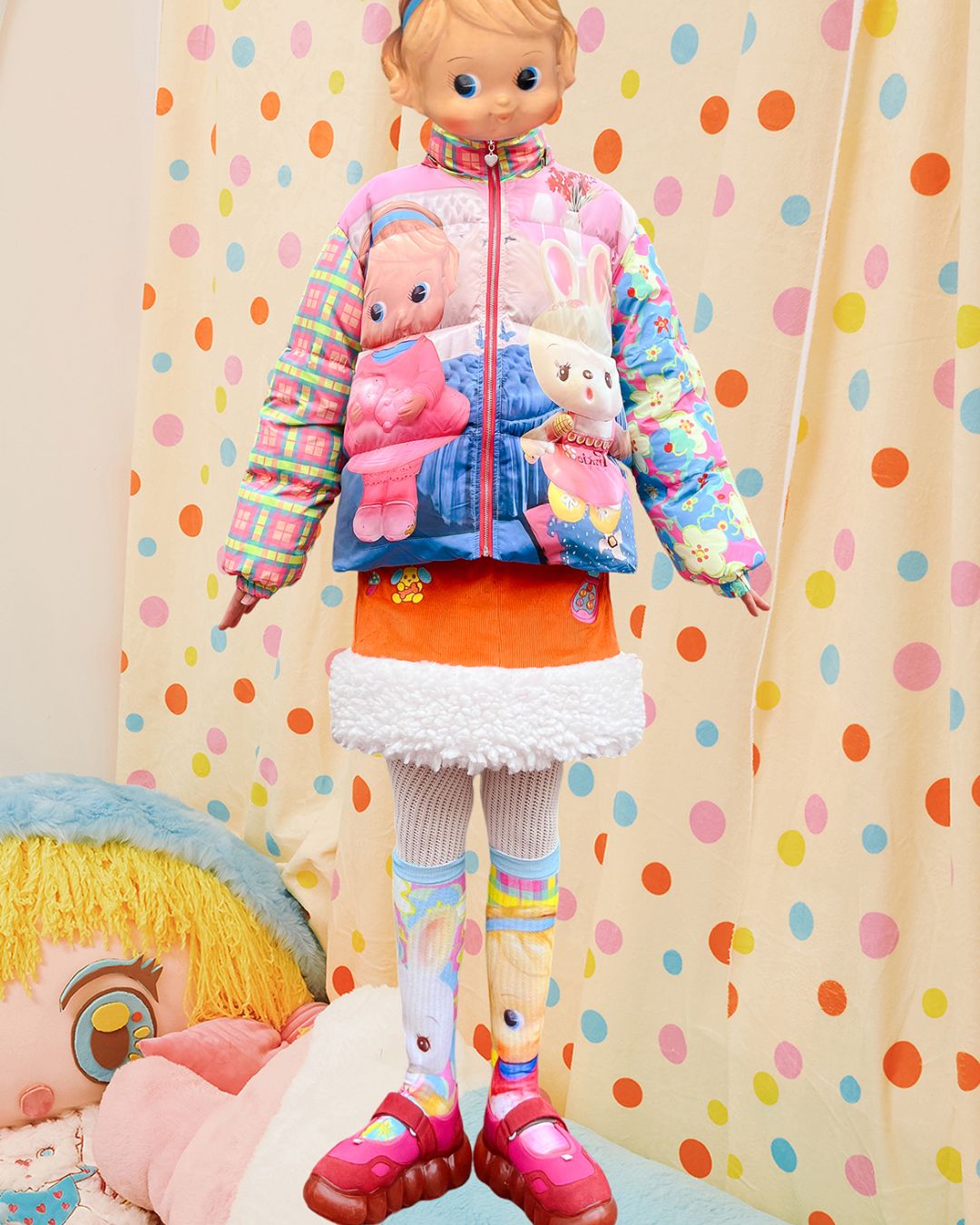 Switching Printed Down Jacket　OT006