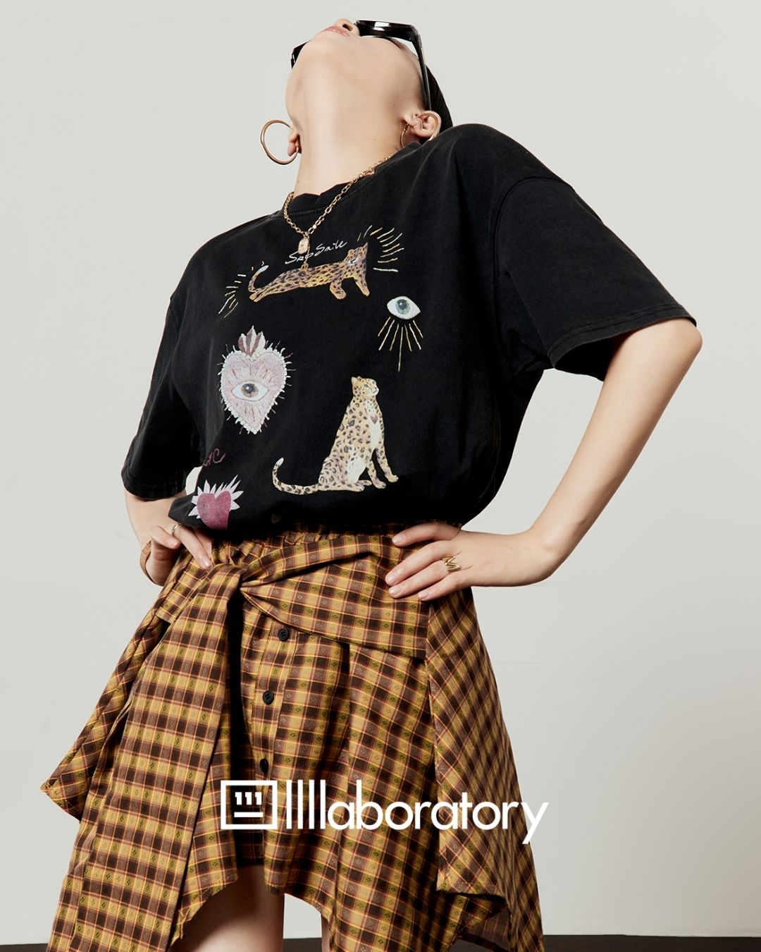 Multi-print Oversized T-shirt　TP057