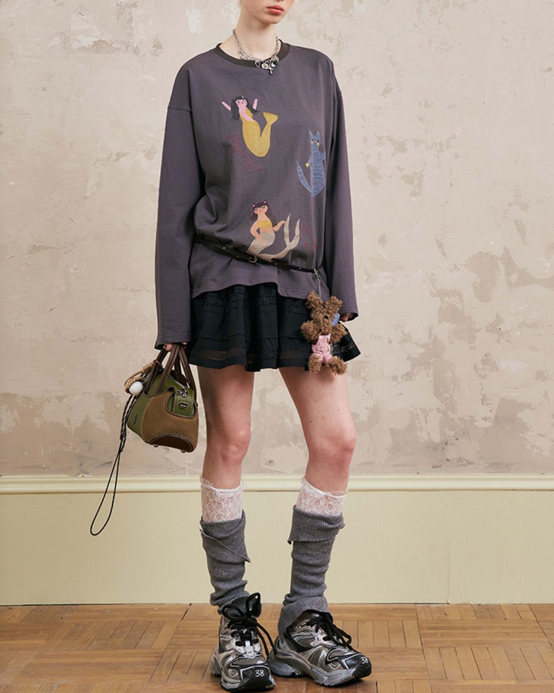 Mermaid Cat Long Sleeve T-shirt　TP039