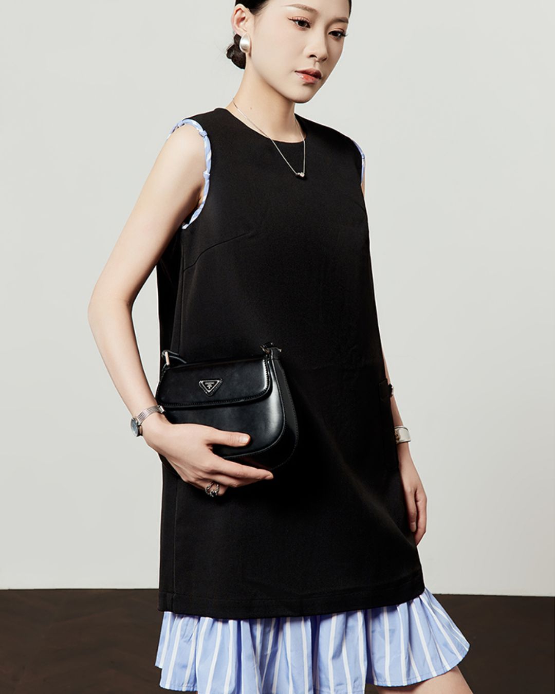 Layered Sleeveless Mini Dress　DR047