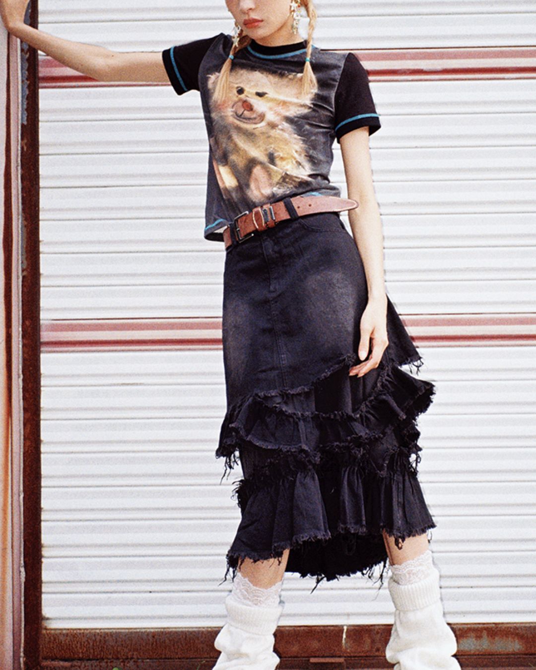 Bear Print Short Sleeve T-shirt　TP033