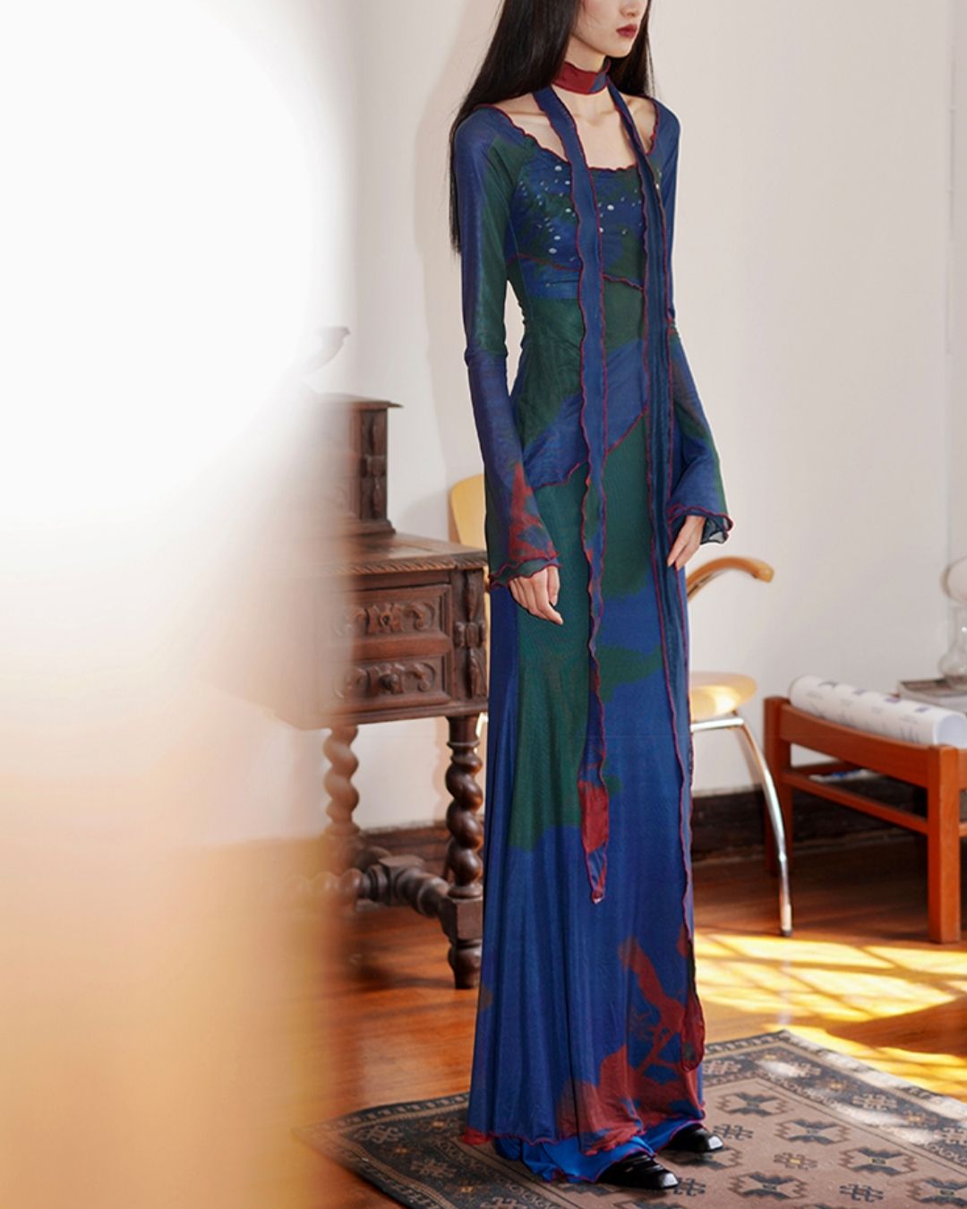 Chinese Mermaid 2-way Long Dress　DR017