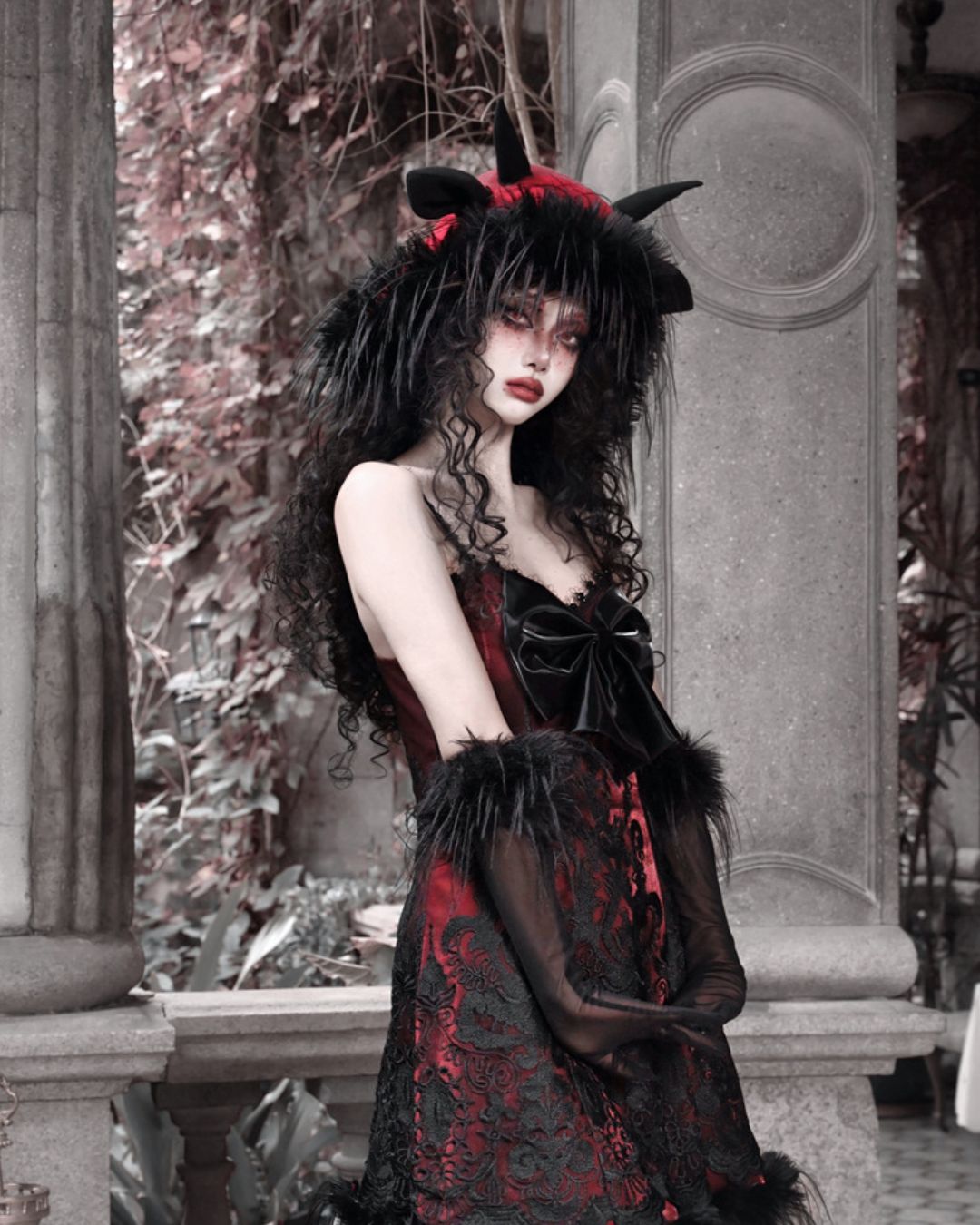 Sheep Horn And Ear Fur Hat　AC008