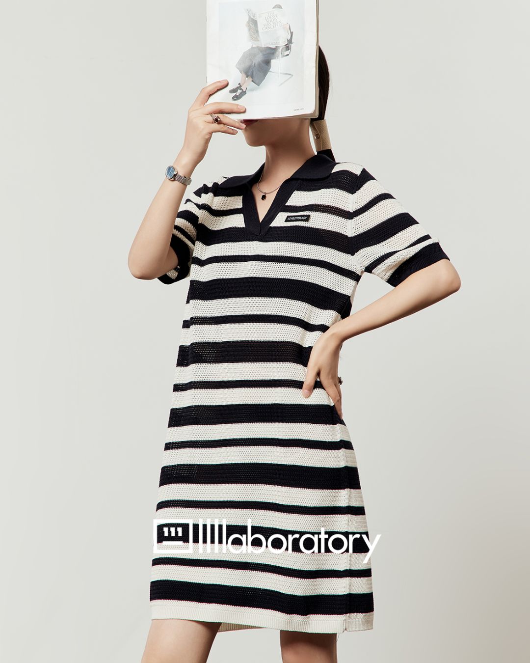 Skipper Polo Border Dress　DR053