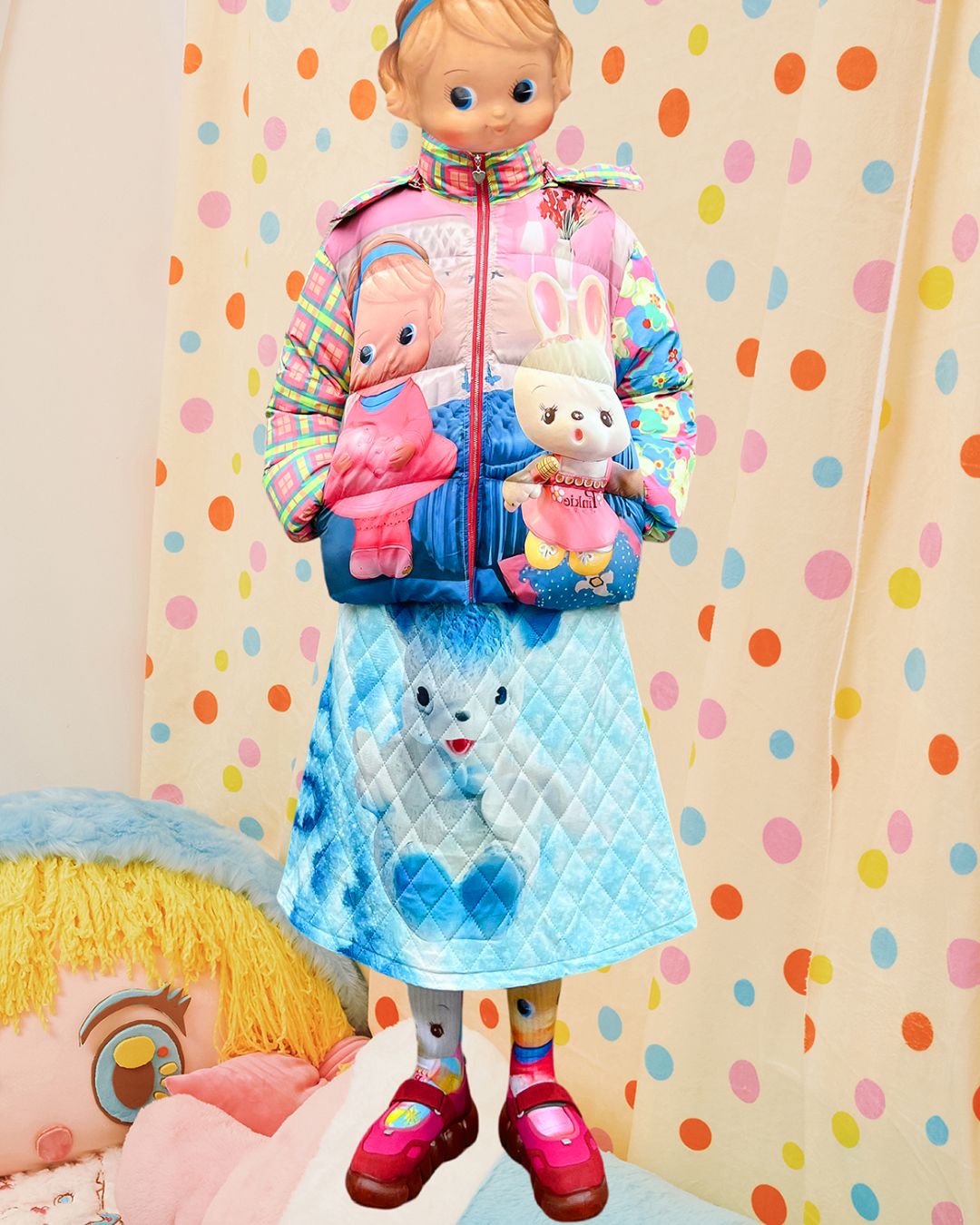 Switching Printed Down Jacket　OT006