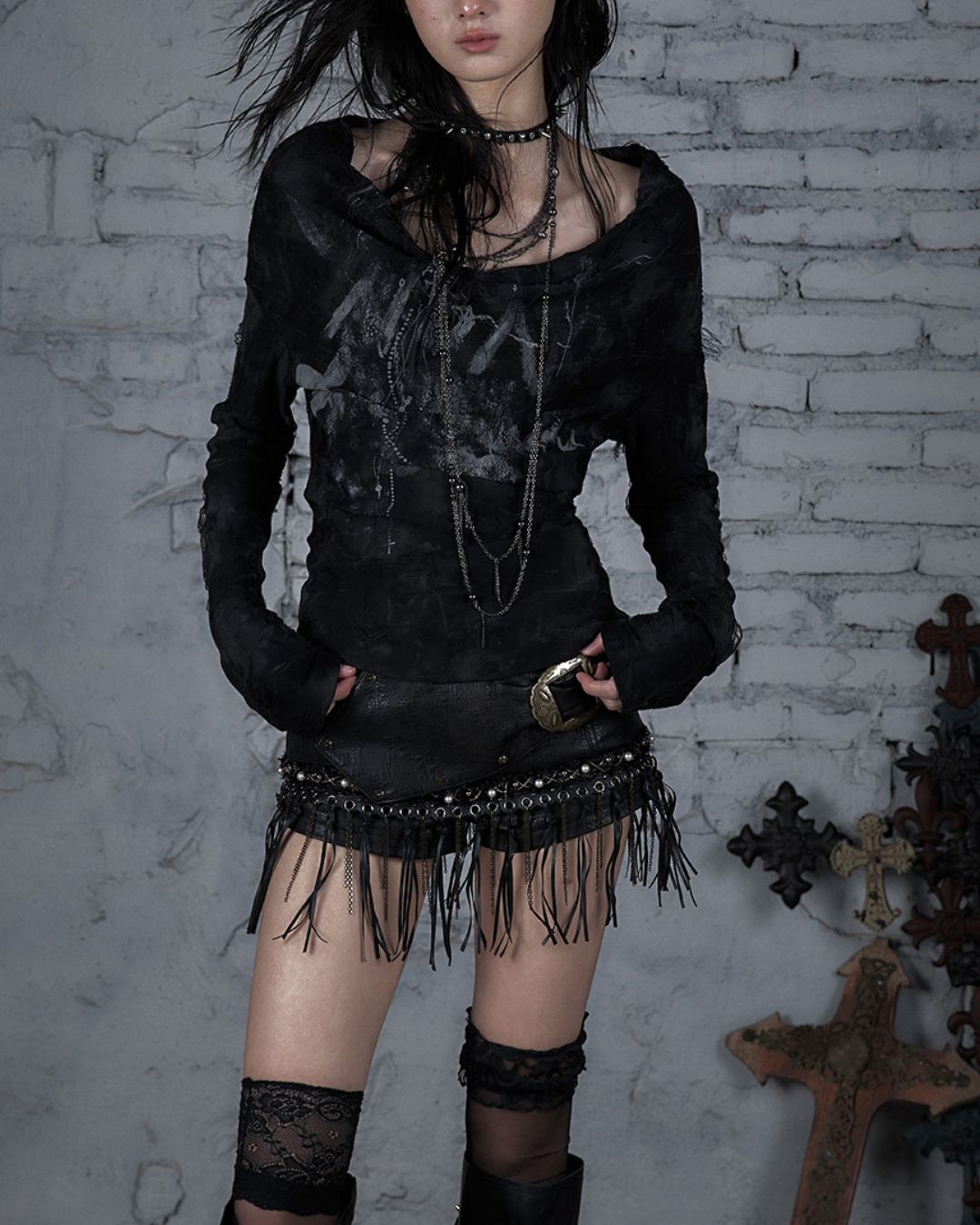 Front And Back 2-way Lace-up Top　TP041