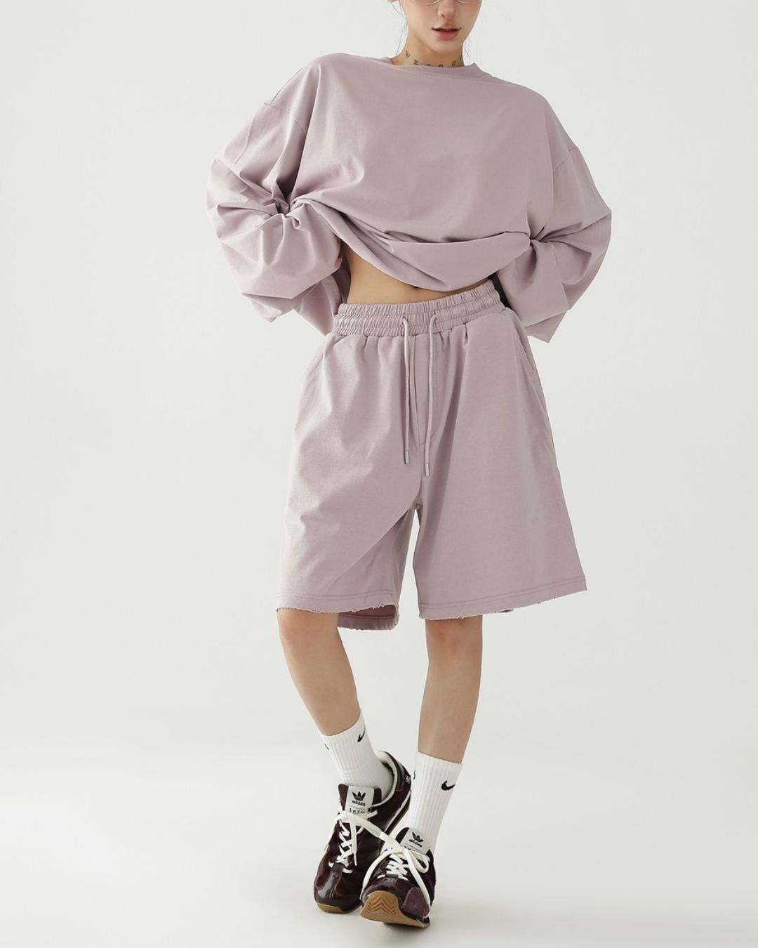 Basic Knee-length Set-up Shorts　BT035