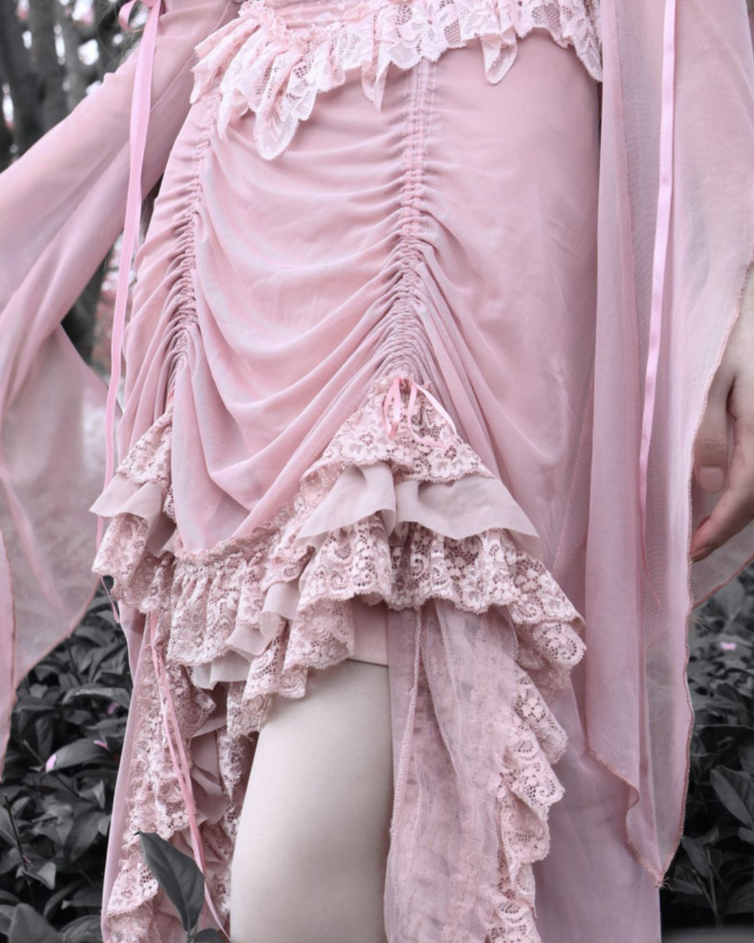 Gothic Princess Floral Lace Dress　DR011