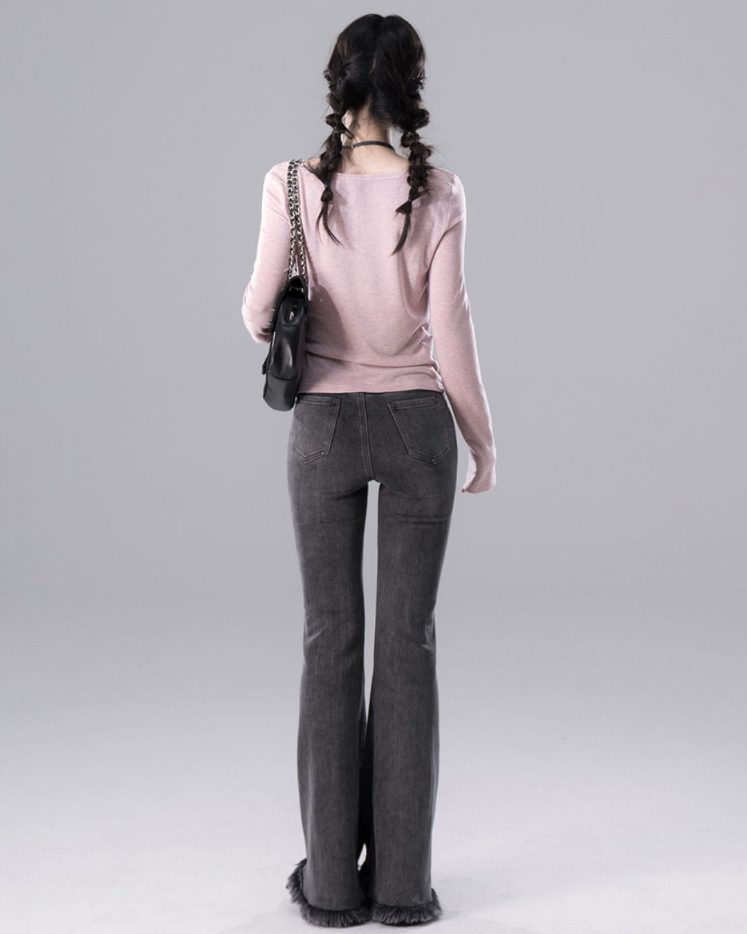 Draped Boat Neck Lace Seam Top　TP046