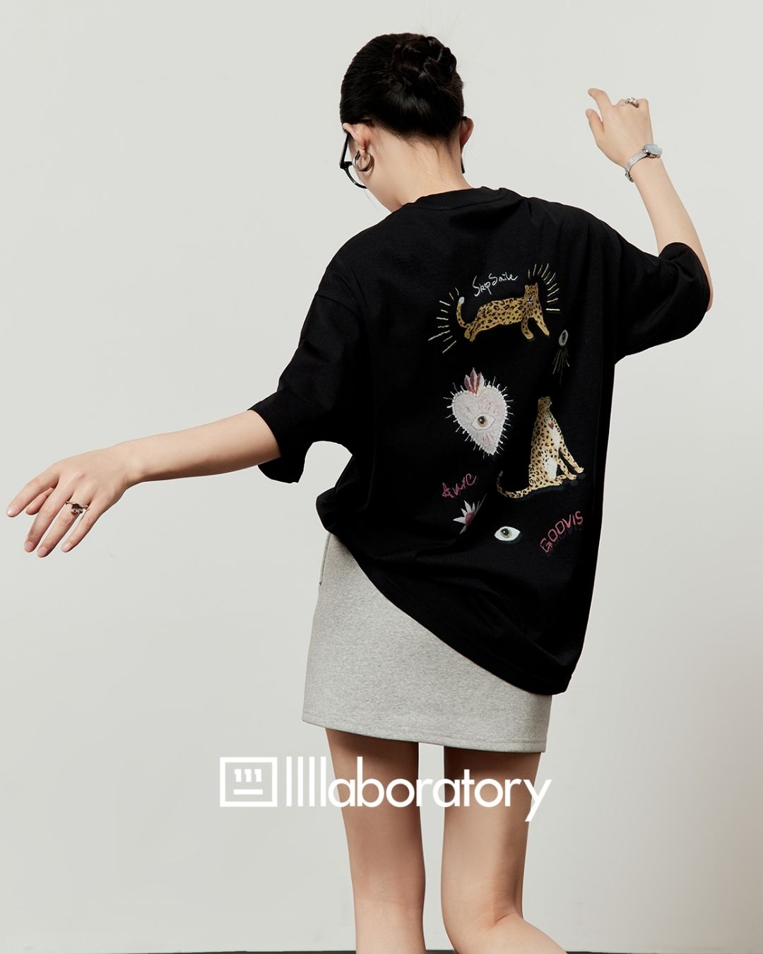 Multi-print Oversized T-shirt　TP057