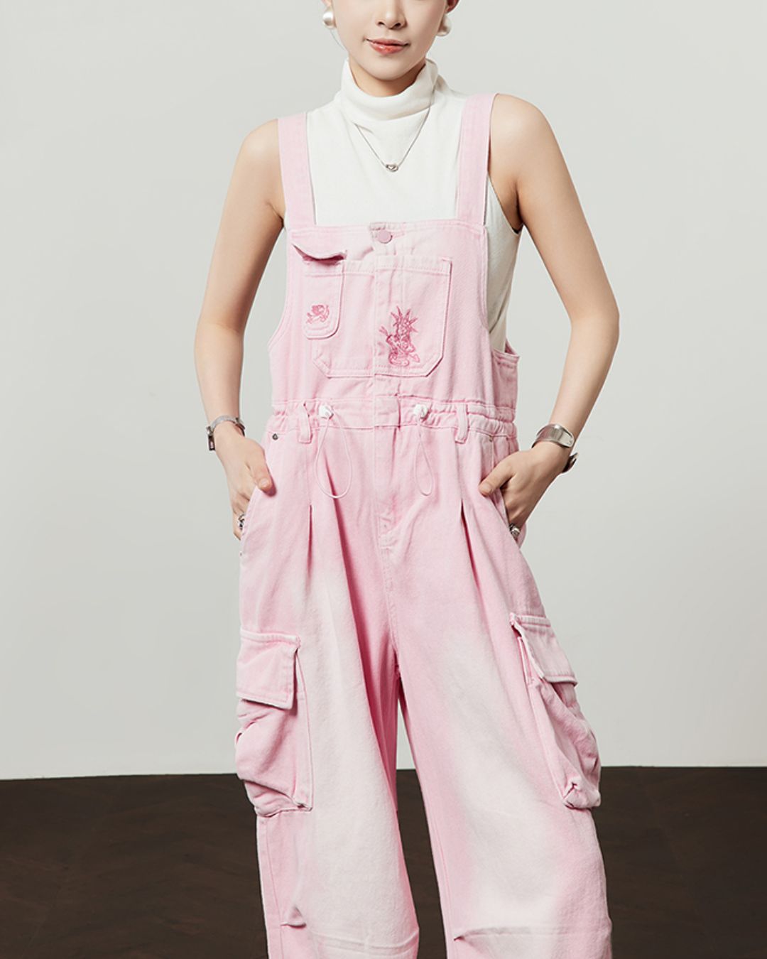 Pink Work Denim Overalls　BT038