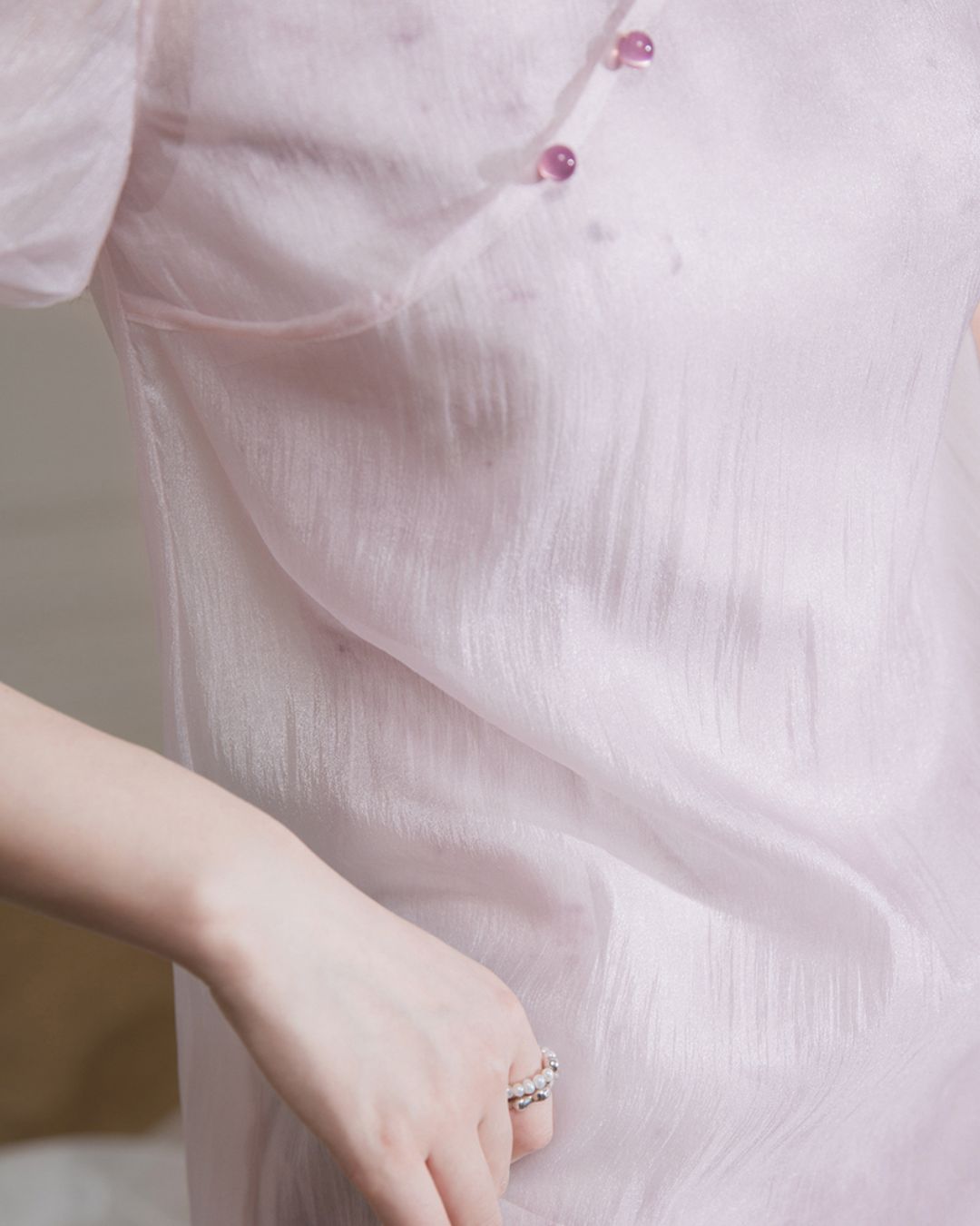 Puff Sleeve Layered Chinese Dress　DR039