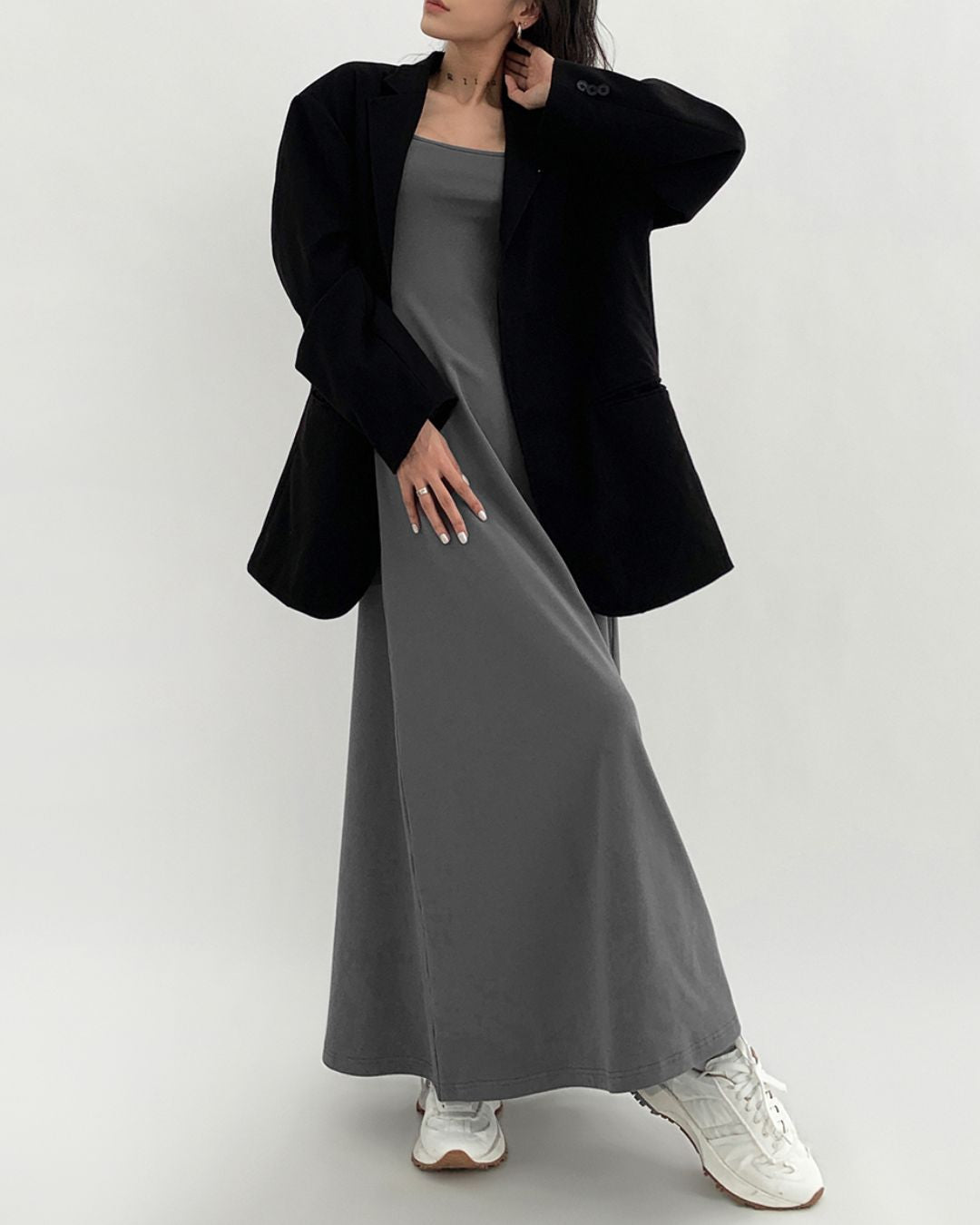 A-line Camisole Maxi Dress　DR046