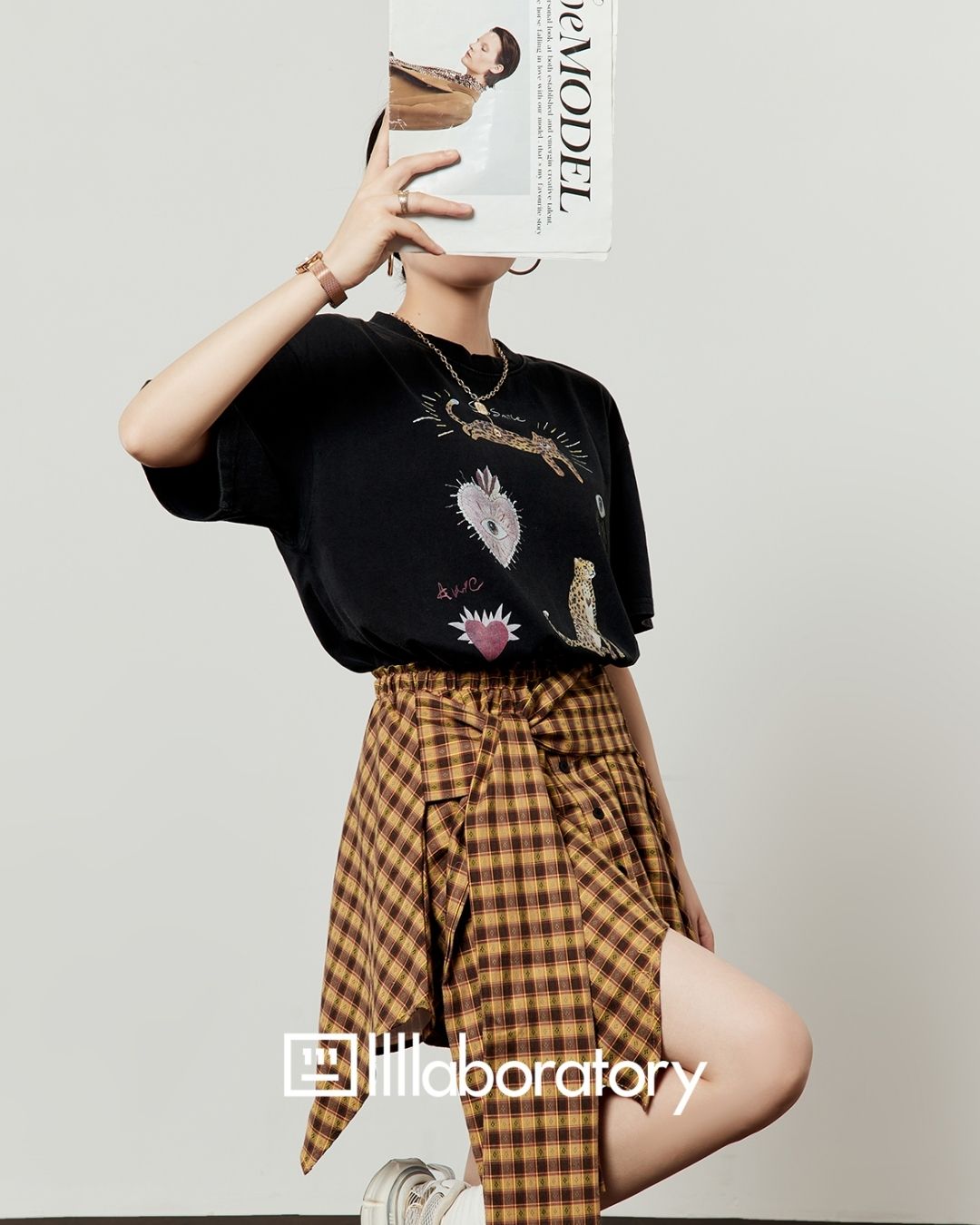 Multi-print Oversized T-shirt　TP057