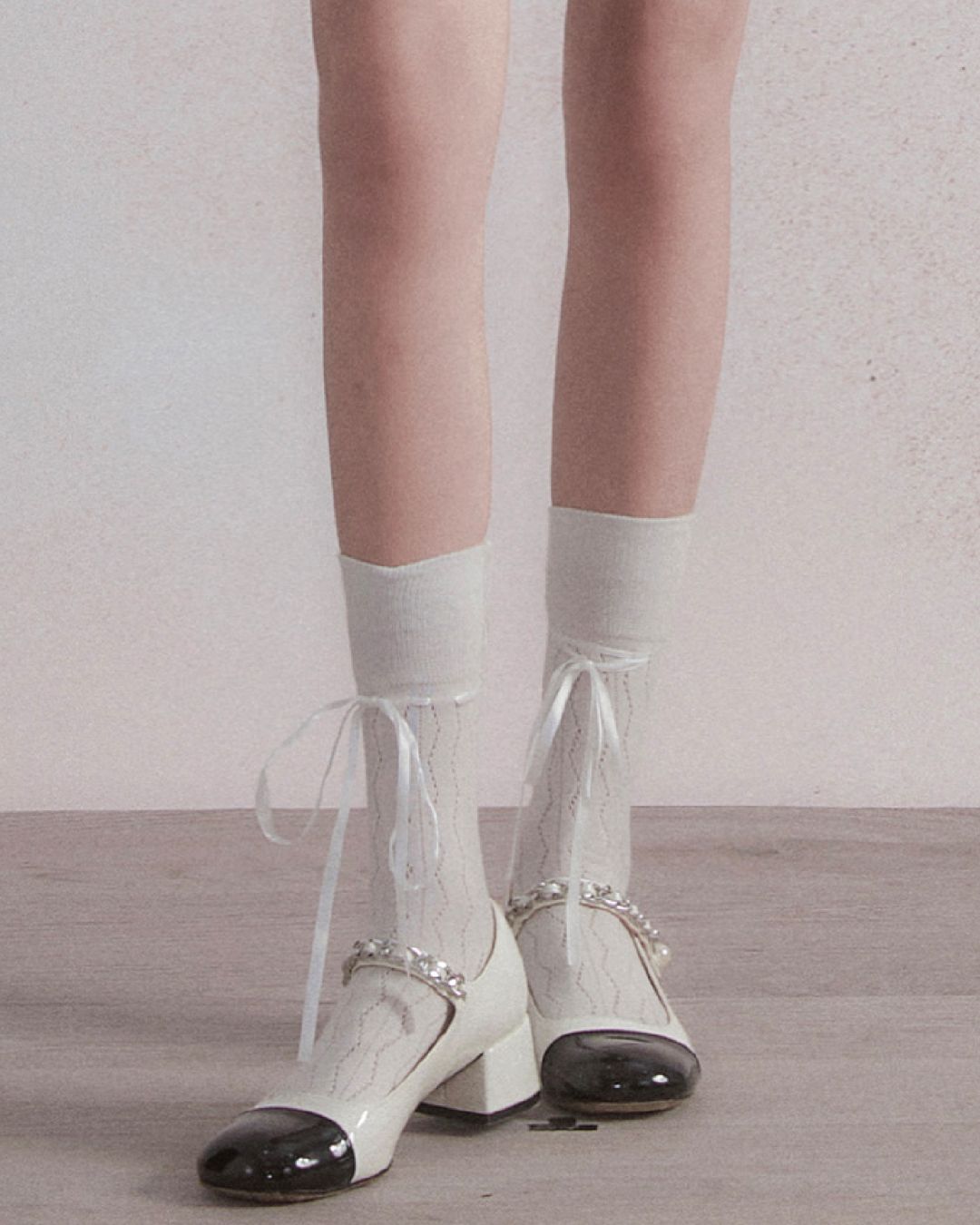 Lace Ribbon Socks　AC003