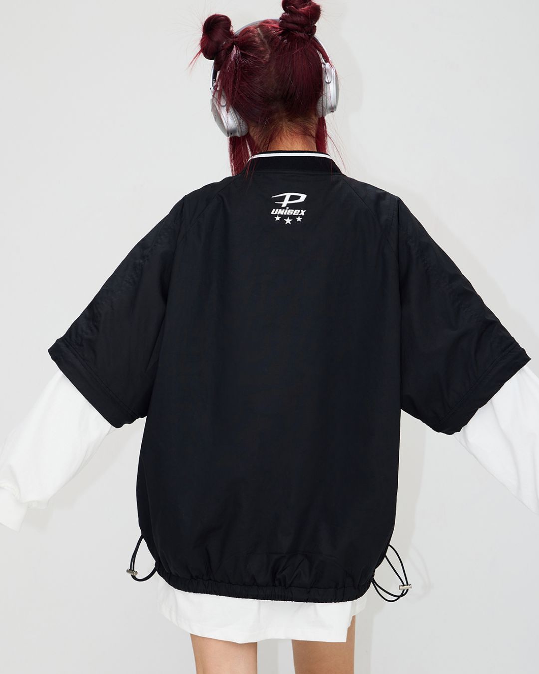 Detachable Sleeve Retro Sports Pullover　TP013