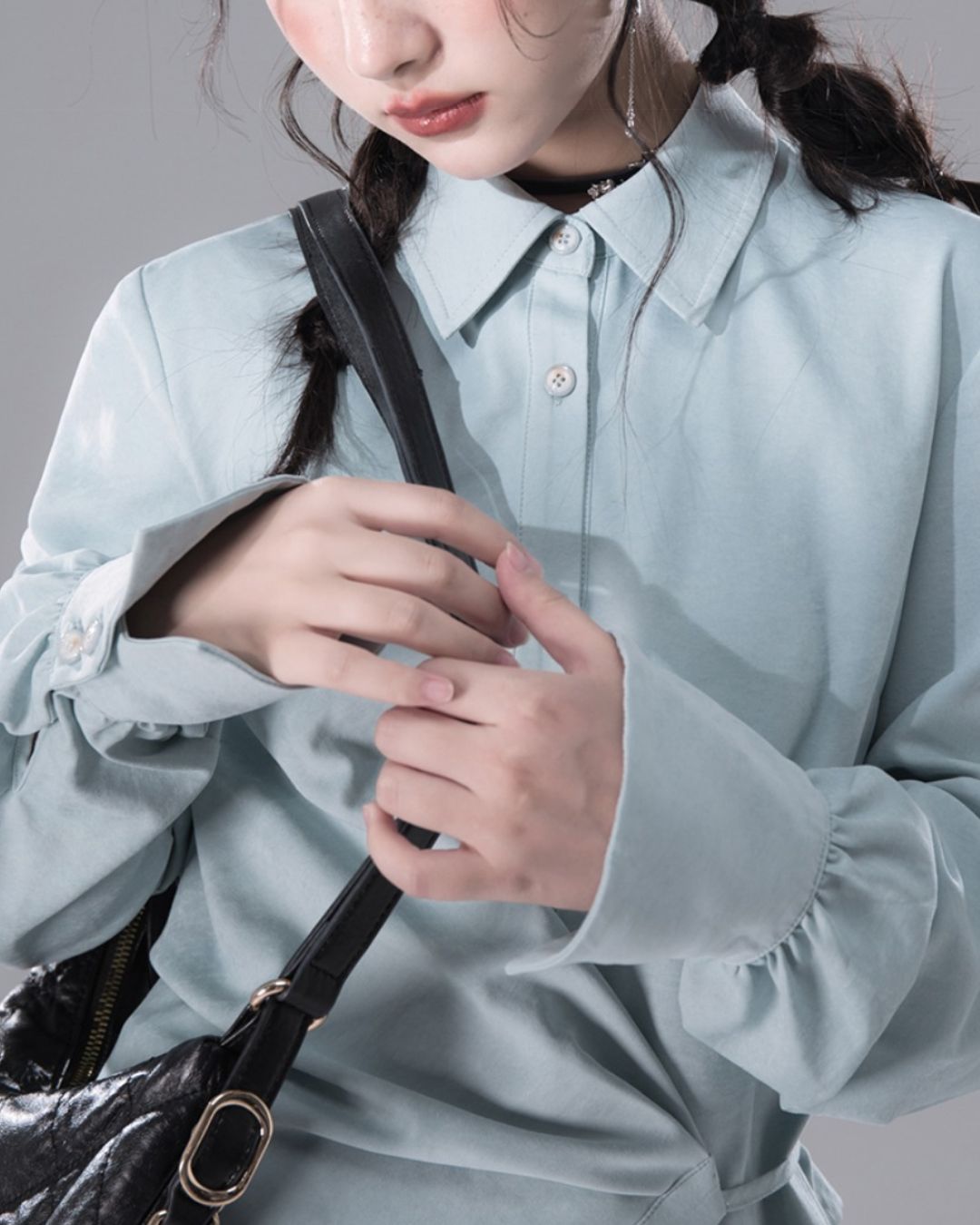 Asymmetrical Wrap Shirt　TP047