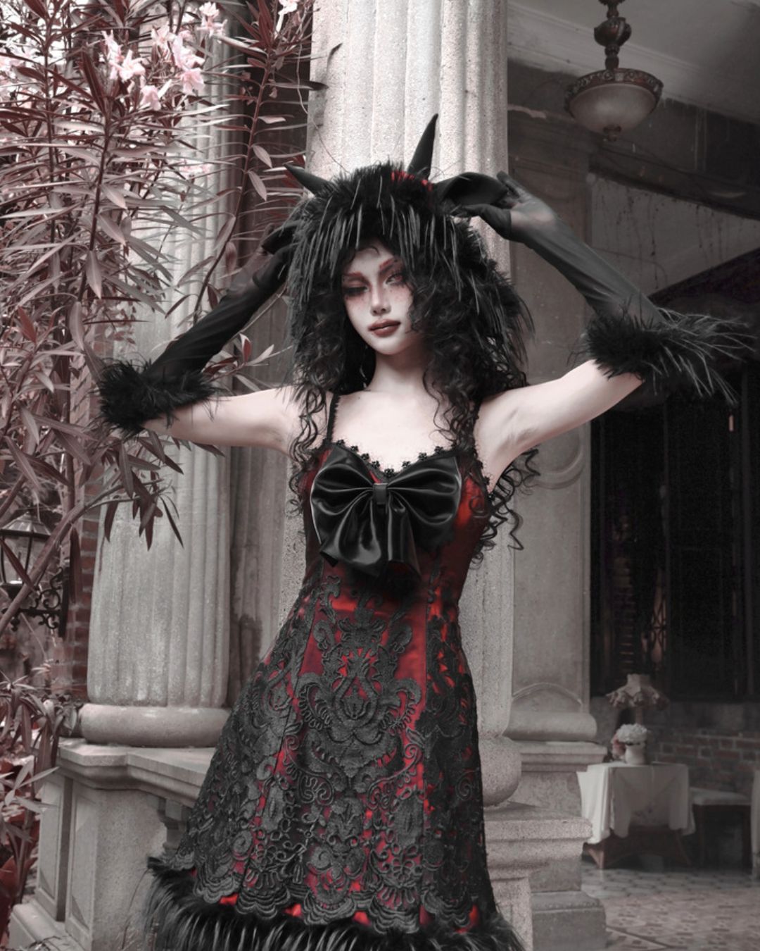 Sheep Horn And Ear Fur Hat　AC008