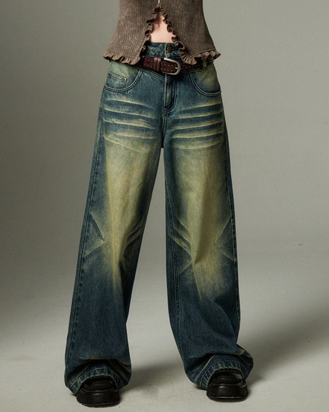 Vintage Wide Denim Pants　BT004