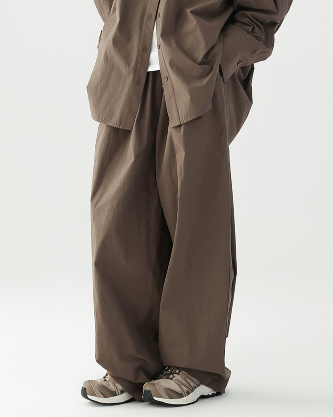 Cotton Set-up Wide Pants　BT037