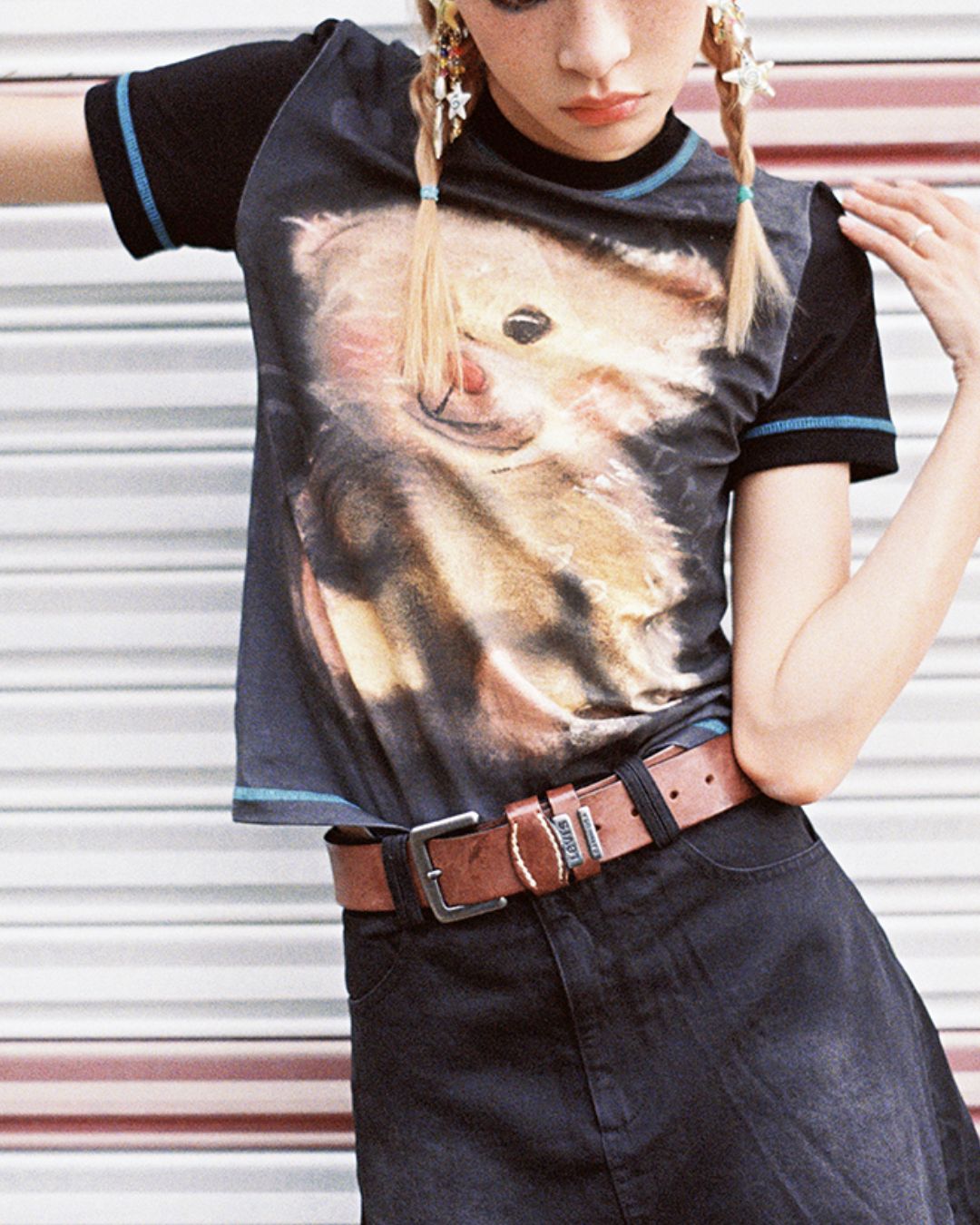 Bear Print Short Sleeve T-shirt　TP033