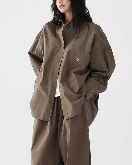 Oversized Cotton Set-up Shirt　TP055